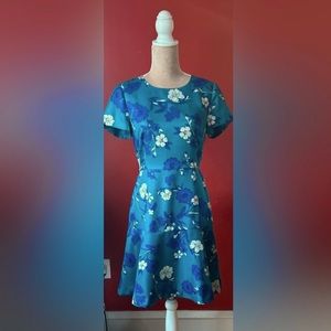 NWOT J. Crew, Retro Style Floral Dress, Fully Lined, Cap Sleeves, Women’s Size 8